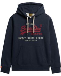 Superdry - Vintage Logo Heritage Relaxed Hoody Men - M - Lyst