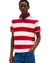 Tommy Hilfiger - Short Sleeve Casual Polo Shirts In Regular Fit With Rugby Stripe Designs - Lyst
