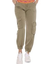 Guess - Pantalone Donna Cargo Katrin Verde Militare E25GU47 W4YB51WDP85 31W / 29L - Lyst