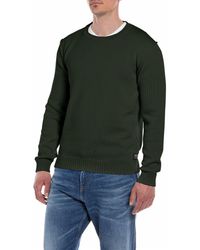 Replay - Pullover in Maglia Uomo con Scollo Rotondo - Lyst