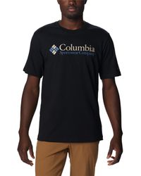 Columbia - Big & Tall Basic Kurzarm Schwarz CSC Retro Logo 3X B&T - Lyst