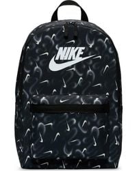 Nike - Heritage Hv6611 Backpack 25 Litres Black White Black One Size Sportswear - Lyst