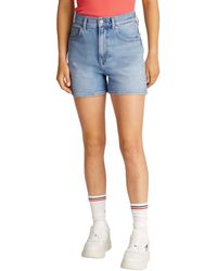 Tommy Hilfiger - Donna Pantaloncini in Jeans Mom Short Vita Alta - Lyst