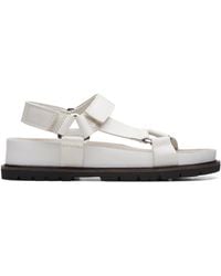 Clarks - Orianna Sporty Leather Sandals In White Standard Fit Size 7.5 - Lyst