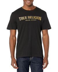 True Religion - SS Gold Arch Tee - Lyst