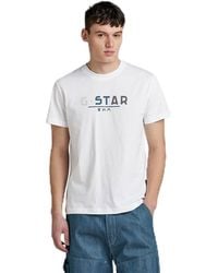 G-Star - Multi Logo gr r t T-Shirt - Lyst
