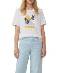 S.oliver - T-Shirt mit Frontprint - Lyst