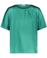 Gerry Weber - Fließendes Blusenshirt mit Material-Patch überschnittene Schultern - Lyst