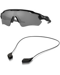 Oakley - Oo9208 Sunglasses Bundle: Oo 9208 Radar Ev Path 920852 Polished Black And Medium Black Leash Accessory Kit - Lyst