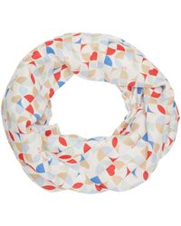 S.oliver - Lässiger Loop Schal aus Viskose mit All-over-Print ecru ONESIZE - Lyst