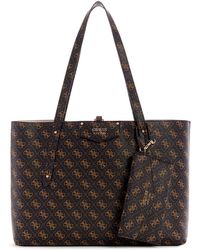 Guess - Cabas avec pochette print 4G jeans - Lyst