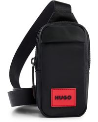 HUGO - S Ethon 2.0n Crossb N Reporter Bag With Red Logo Patch Size One Size - Lyst