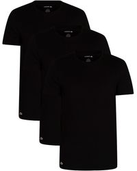 Lacoste - Set Van 3 Slanke T-shirts Voor Lounge Essentials - Lyst