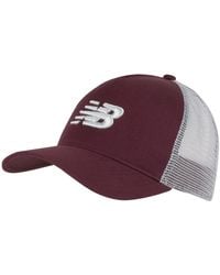 New Balance - , , Sports Essential Trucker Hat, Fashion Trucker Mesh Back Cap For Adults, One Size Fits Most, Nb Burgundy - Lyst