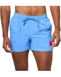 HUGO - Dominica Patch Logo Quick Dry Badehose - Lyst