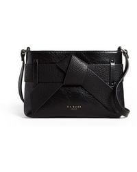 Ted Baker - S Bow Pu Crossbody Bag Jet Black One Size - Lyst