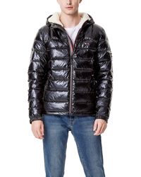 Tommy Hilfiger - Midweight Sherpa Lined Hooded Water Resistant Puffer Jacket - Lyst