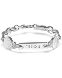 Guess - King's Road Collection Bracelet Made Of 100% Stainless Steel With Steel Finish. Reference Is: Juxb03_228jw_st_l. - Lyst