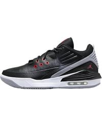 Nike - Jordan Max Aura 5 Trainers Sneakers Black/white/cement Grey/university Red Dz4353-061 Uk 9 - Lyst