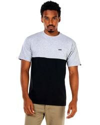 Vans - T-shirt Colorblock Tee Athletic Heather-black - Lyst