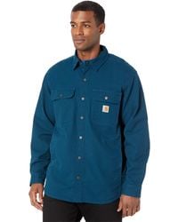 Carhartt - Rugged Flex Relaxed Fit Canvas Fleece-lined Shirt Jac - Lyst