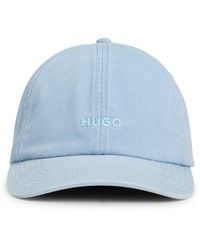 HUGO - S Mett Cotton-twill 6-panel Cap With Embroidered Logo - Lyst