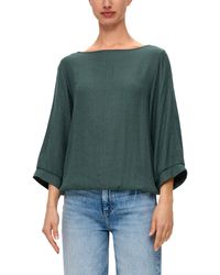 S.oliver - T-Shirt 3/4 Arm Green 46 - Lyst
