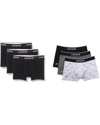 Lacoste - Boxer Shorts Noir S Boxershorts Noir/Bitume Chine-Argent S - Lyst