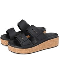 Crocs™ - Brooklyn Cork Buckle Platform Sandals, Literide Comfort Sandals - Lyst