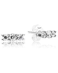 PANDORA - Pendientes aretes 291248C01 halo redondo - Lyst