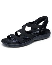 Skechers - Reggae Slim – Stretch Flex Hands Free Slip-ins Sandals, Schwarz/Schwarz, 37 EU - Lyst