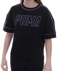 PUMA - Tee Shirt Fitness Noir Femme Graphic T - Lyst