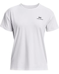 Under Armour - S Rush Energy Short Sleeve 2.0 T-shirt White M - Lyst