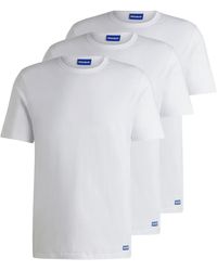 BOSS - Hugo Blue3 Naolo Set Van Drie T-shirts Van Katoenen Jersey Met Logo's - Lyst
