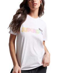 Superdry - Vintage Retro Rainbow Tee T-shirt - Lyst