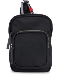 HUGO - Reporter Bag With Carabiner Hook And Branded Strap - Lyst