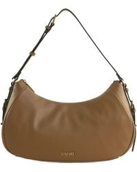 Liu Jo - Schultertasche Umhängetasche tua ECS Hobo Bag Suede braun - Lyst