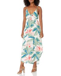 places to be blue print maxi dress billabong