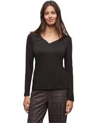 Street One - Shirt mit Herzausschnitt Darkest Brown 34 - Lyst
