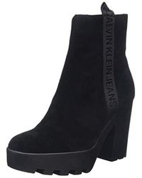 Calvin Klein Serina Suede, Stivaletti Donna - Nero