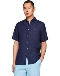 Tommy Hilfiger - Pigment Dyed Linen Rf Shirt S/s Casual Shirts - Lyst