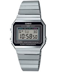 G-Shock - A700w-1acf Classic Digital Display Quartz Silver Watch - Lyst