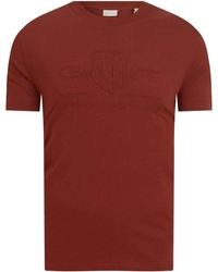 GANT - Reg Tonal Shield Ss T-shirt - Lyst