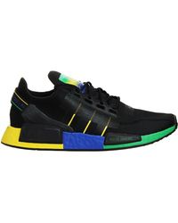 adidas - Nmd R1 V2 Rio De Janeiro Black Textile S Lace Up Trainers Fy1255 - Lyst