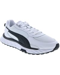 PUMA - Mens Wild Rider Route Lace Up Sneakers Shoes Casual - White, White, 7.5 - Lyst