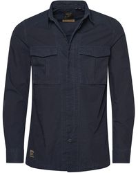 Superdry - Vintage-Hemd im Militär-Stil Mitternacht Marineblau M - Lyst