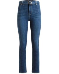 Guess - Donna Pantaloni Jeans 5 Tasche Britt Pant W2YA10D4PM4 46 Blu BE Gem BEGM - Lyst