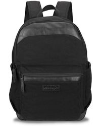 Wrangler - Powell Backpack For Travel Classic Logo Water Resistant Casual Daypack For Travel With Padded Laptop Notebook Sleeve - Lyst