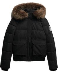 Superdry - Everest Ella Bomber Jacket L Black - Lyst