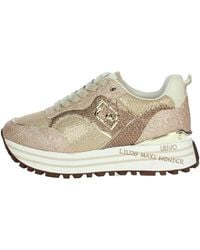 Liu Jo - Liu Jo Sneakers Maxi Wonder con Paillettes Glitter Gold BF4007TX423-36 - Lyst